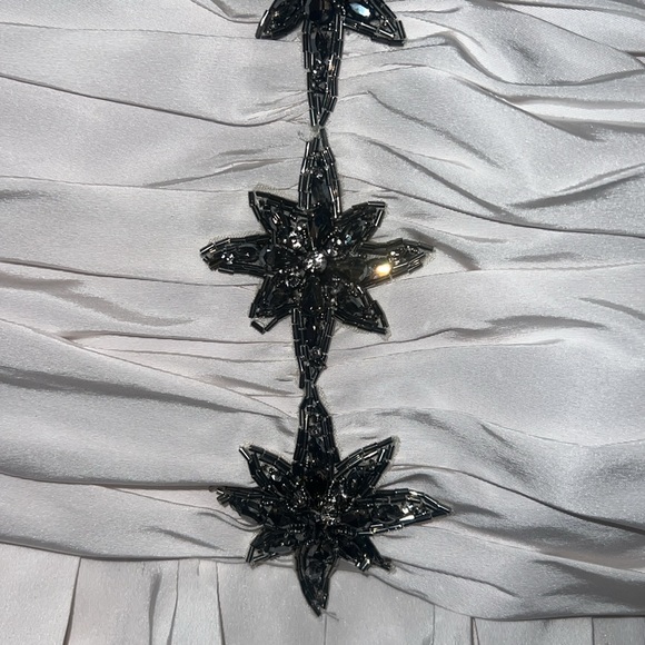 Aliette Ruched Silk Faille Off The Shoulder Mini Dresss - Picture 6 of 13